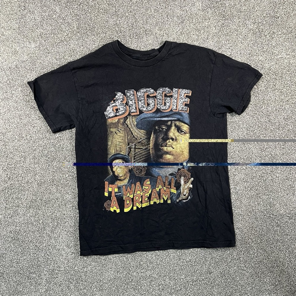 Biggie Smalls It Was All A Dream T-Shirt Notorious BIG Rap Graphic Men M Black